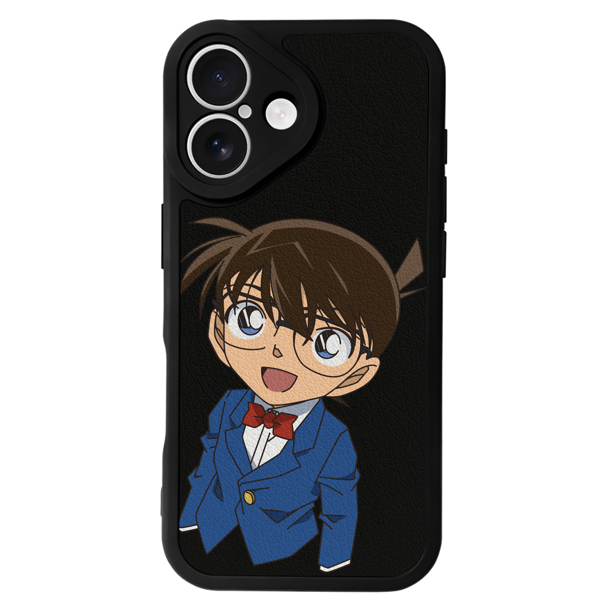 （画像用） 名探偵コナン 江戸川 コナン Detective Conan Conan Edogawa 【iPhone 16シリーズ対応】シリコンスマホケース（レザー調） 材質：シリコン